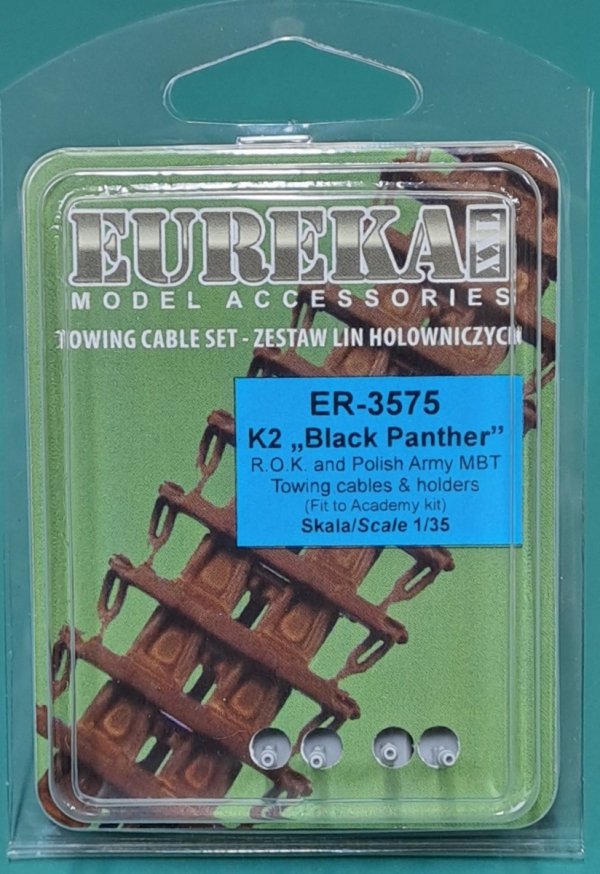 Eureka XXL ER-3575 K2 Black Panther MBT Towing Cables &amp; Holders (Academy) 1/35