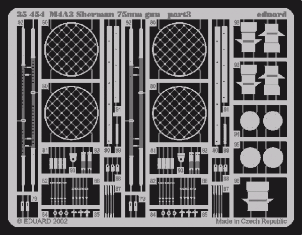 Eduard 35454 M-4A3 Sherman 75mm gun 1:35 Tamiya