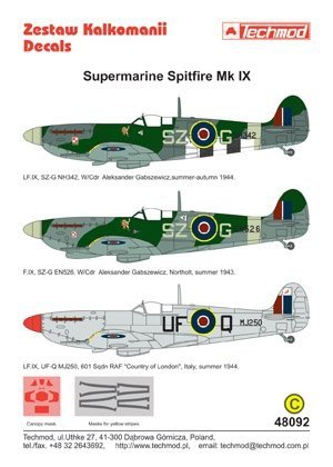 Techmod 48092 - Supermarine Spitfire IX (1:48)