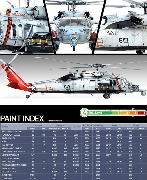 Academy 12120 U.S.Navy MH-60S HSC-9 Tridents (1:35)