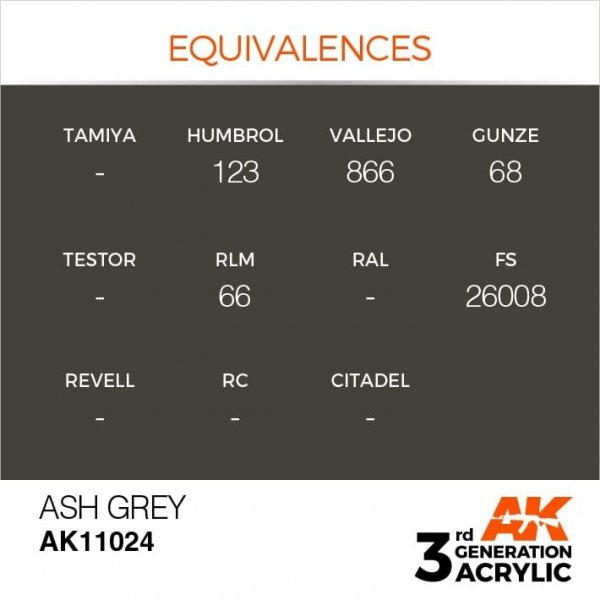 AK Interactive AK11024 Ash Grey 17ml