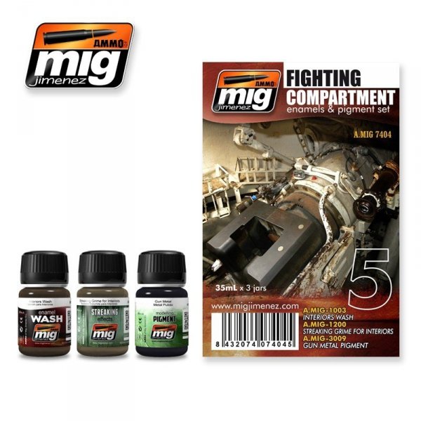 AMMO of Mig Jimenez 7404 FIGHTING COMPARTMENT SET