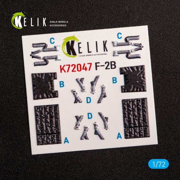 Kelik K72047 JASDF F-2B Fighter  interior 3D decals for FineMolds kit (1/72)