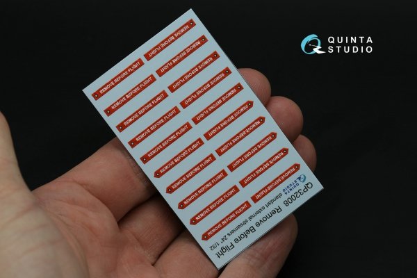 Quinta Studio QP32008 Remove Before Flight standart external streamer 24, 20 Pcs 1/32