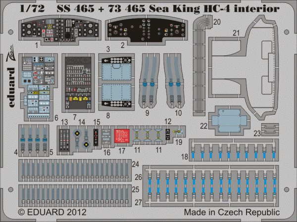 Eduard SS465 Sea King HC-4 interior S. A. 1/72 CYBER HOBBY