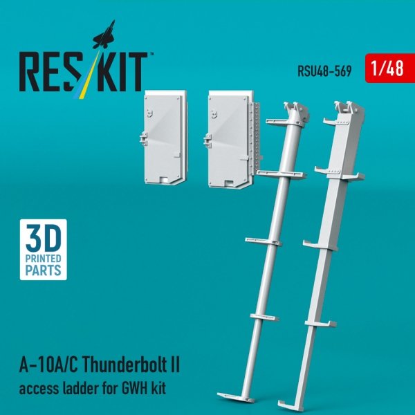 RESKIT RSU48-0569 A-10A/C Thunderbolt II access ladder for GWH kit  (3D Printed) (1/48)