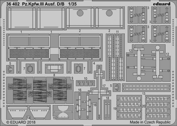 Eduard 36402 Pz. Kpfw. III Ausf. D/ B MINIART 1/35