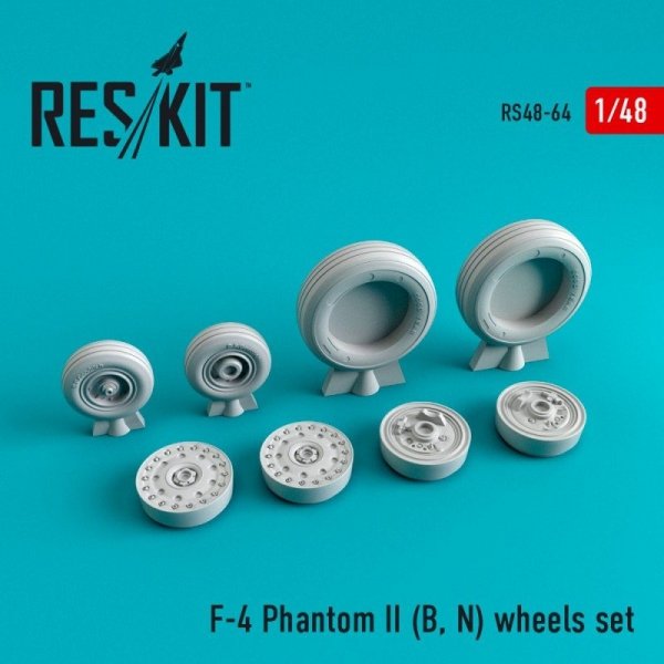 RESKIT RS48-0064 F-4 Phantom II (B, N) wheels set 1/48