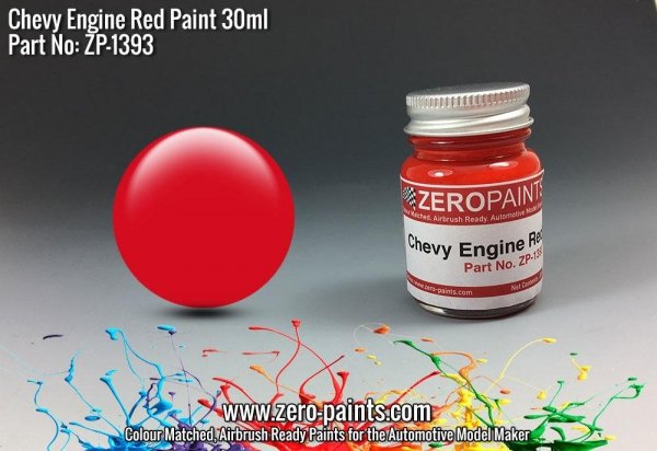 Zero Paints ZP-1393 Chevy USA Red Engine Paint 30ml