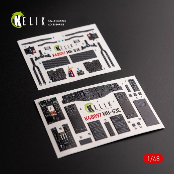 KELIK K48097 MH-53 Sea Dragon - interior 3D decals for Academy kit 1/48