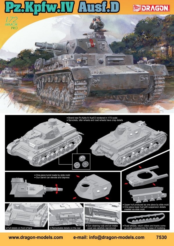 Dragon 7530 Pz.Kpfw.IV Ausf.D 1/72