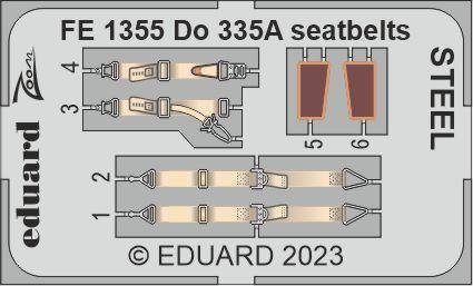 Eduard FE1355 Do 335A seatbelts STEEL TAMIYA 1/48