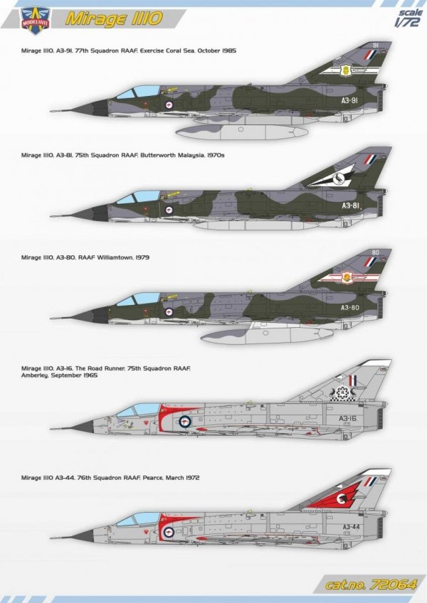 Modelsvit 72064 Mirage IIIO Interceptor 1/72