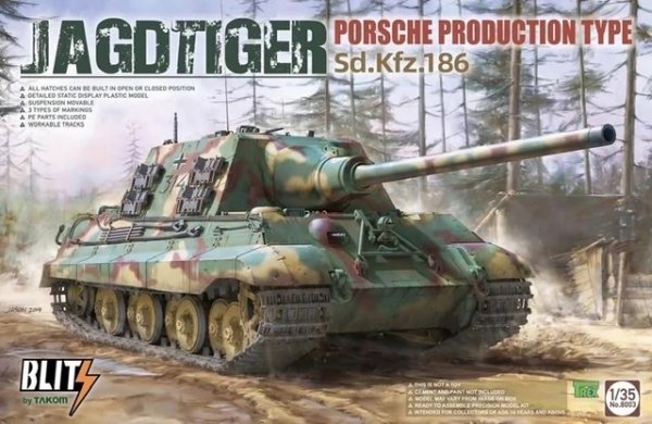 Takom 8003 Jagdtiger Sd.Kfz. 186 Porsche Production type 1/35