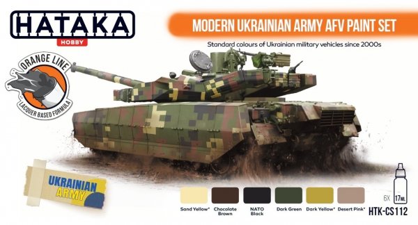 Hataka HTK-CS112 Modern Ukrainian Army AFV paint set  (6x17ml)