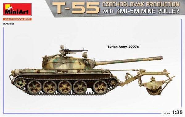 MiniArt 37092 T-55 CZECHOSLOVAK PRODUCTION with KMT-5M MINE ROLLER 1/35