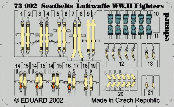 Eduard 73002 Seatbelts Luftwaffe WWII Fighters 1/72