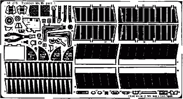 Eduard 48275 Typhoon Mk. Ib Door Canopy HAsegawa  1/48