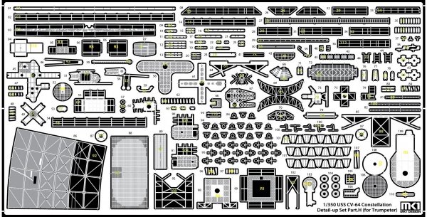 MK1 Design MS-35048 CV-64 Constellation Detail-up Part DX for Trumpeter 1/350