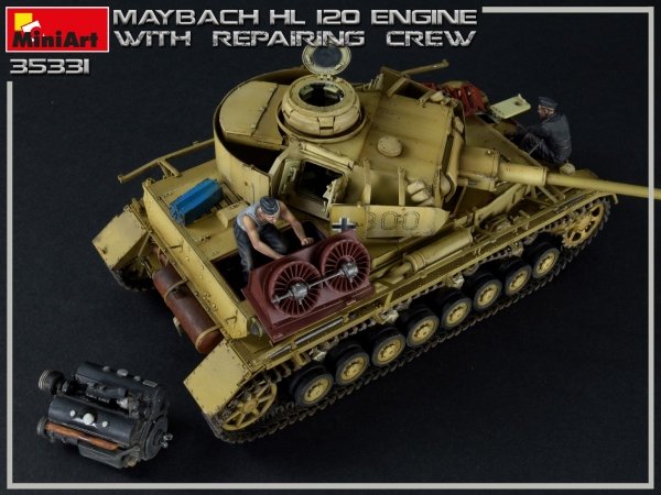 Miniart 35331 MAYBACH HL 120 ENGINE FOR PANZER III/IV FAMILY WITH REPAIR CREW 1/35