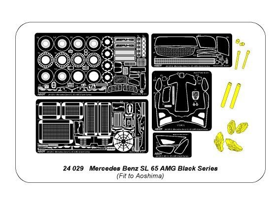 Aber 24029 MercedesBenz SL 65 AMG Black Series  (1:24)