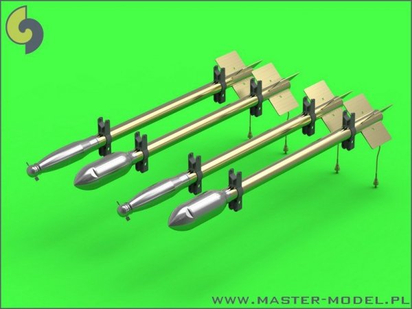 Master AM-24-013 Additional types of warheads for British RP-3 Rocket (60LB F, 25LB SAP, 25LB AP) (1:24)