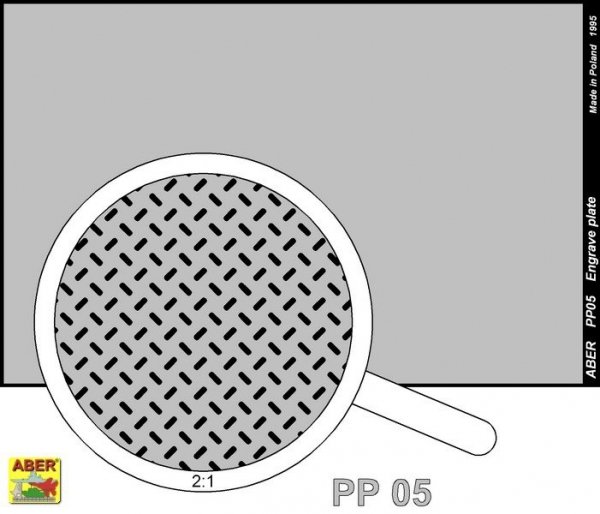Aber PP05 Engrave plate (88 x 57mm) - pattern 05