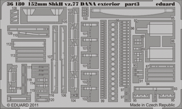 Eduard 36180 152mm ShkH vz.77 DANA exterior 1/35 Hobby Boss