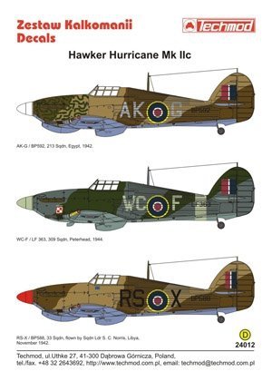 Techmod 24012 - Hawker Hurricane IIc (1:24)