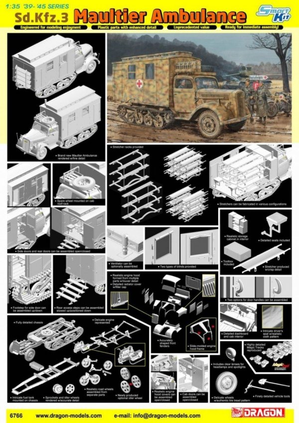 Dragon 6766 Sd.Kfz.3 Maultier Ambulance (1:35)