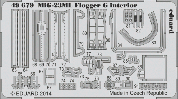 Eduard 49679 MiG-23ML Flogger G interior S. A. TRUMPETER 1/48