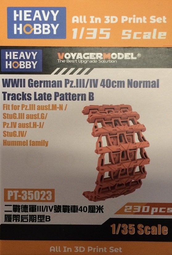 Heavy Hobby PT35023 WWII German Pz.III/IV 40cm Normal Tracks Late Pattern B 1/35