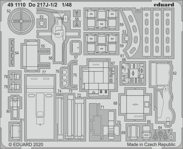 Eduard 491110 Do 217J-1/2 1/48 ICM