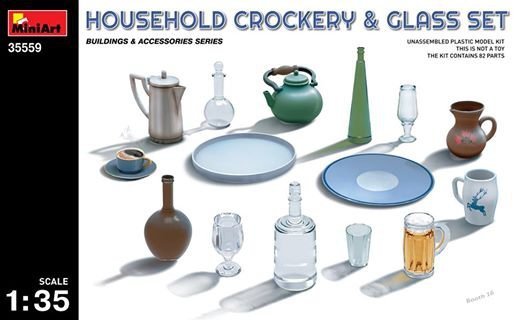 Miniart 35559 HOUSEHOLD CROCKERY / GLASS SET 1:35