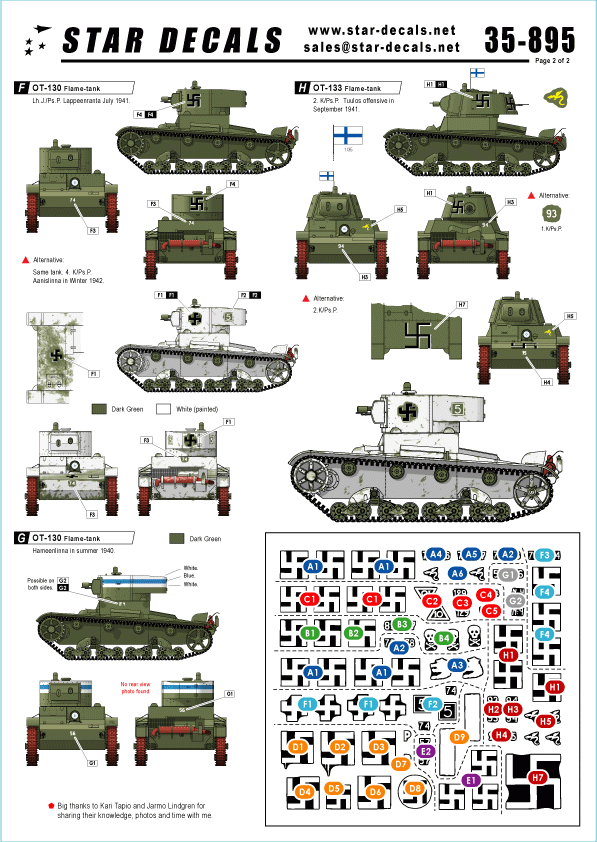 Star Decals 35-895 Finnish tanks in WW2 part 3 1/35