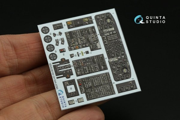 Quinta Studio QDS35100 CH-54A 3D-Printed &amp; coloured Interior on decal paper (ICM) (Small version) 1/35