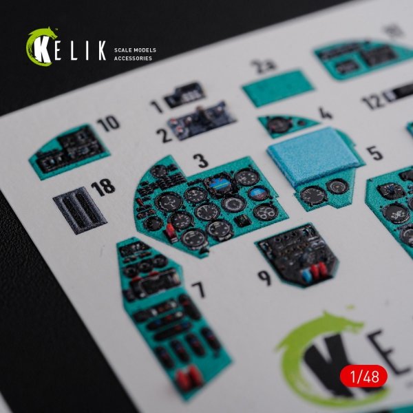 KELIK K48092 Mi-24D (Hind-D) interior 3D decals for Trumpeter kit 1/48