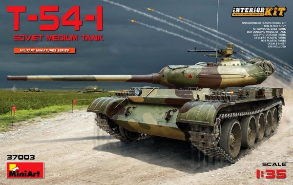MiniArt 37003 T-54-1 SOVIET MEDIUM TANK. Interior kit 1/35