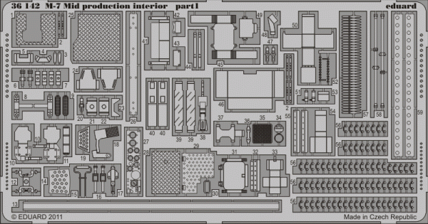 Eduard 36142 M-7 Mid production interior 1/35 Dragon