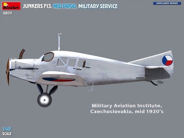 MiniArt 48011 JUNKERS F13. MID PROD. MILITARY SERVICE 1/48