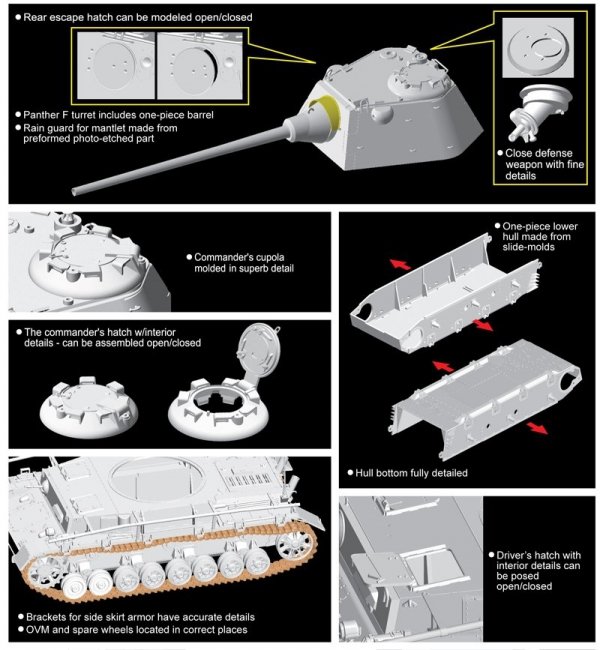 Dragon 6824 Pz.Kpfw.IV mit Panther F Turret