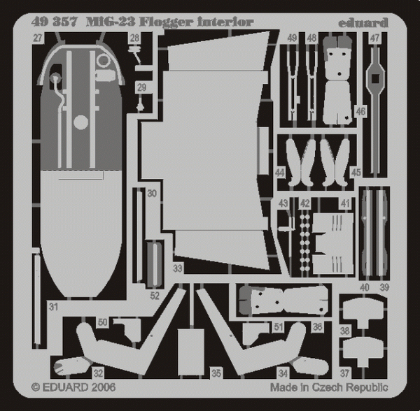 Eduard 49357 MiG-23 Flogger B interior 1/48 Italeri