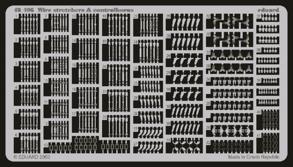 Eduard 48406 Wire Stretchers &amp; Controlhorns 1/48