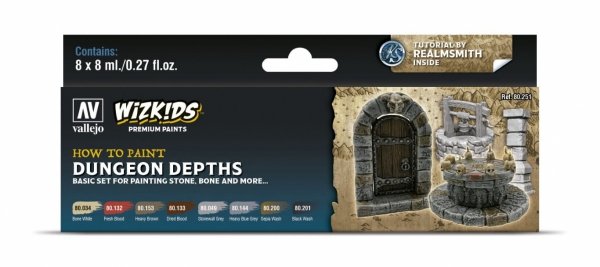 Vallejo 80251 Wizkids Dungeon Dephts Set 8x8ml