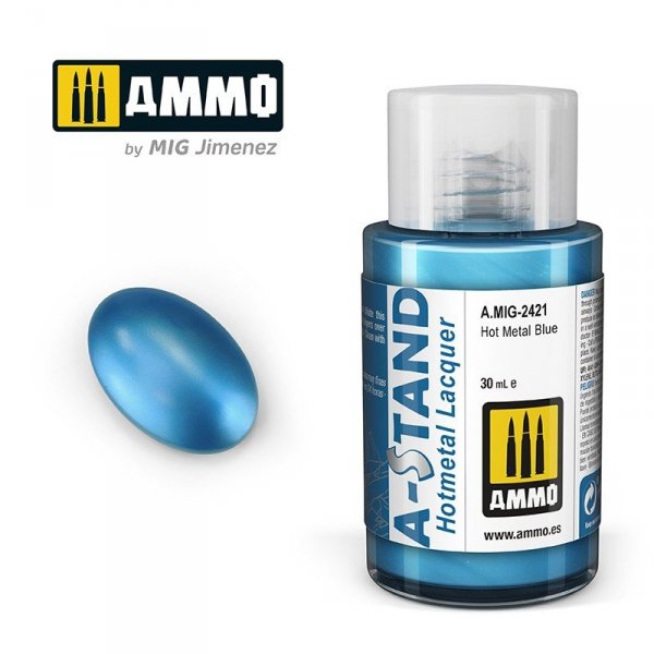 Ammo of Mig 2421 A-STAND Hot Metal Blue 30ml