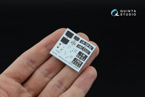 Quinta Studio QD+35171 Citroen 11CV 3D-Printed &amp; coloured Interior on decal paper (Tamiya) (with 3D-printed resin parts) 1/35