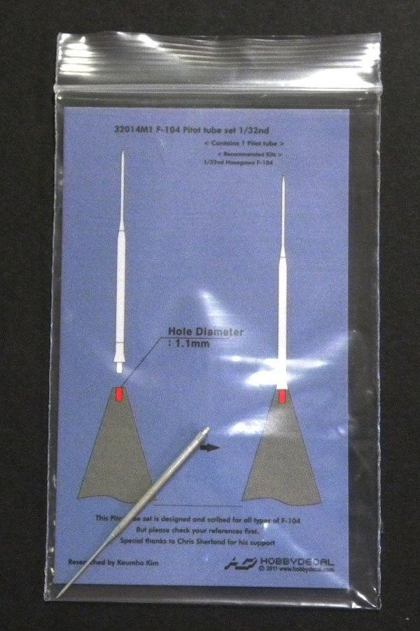 HobbyDecal MT32014V1 F-104 Pitot tube set 1/32