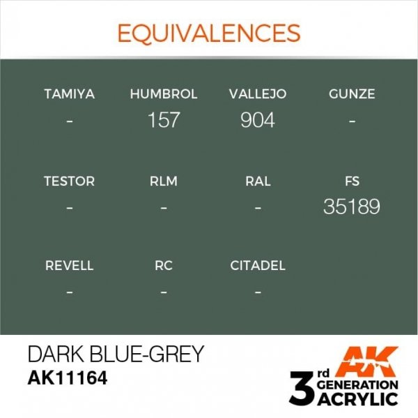 AK Interactive AK11164 DARK BLUE-GREY – STANDARD 17ml