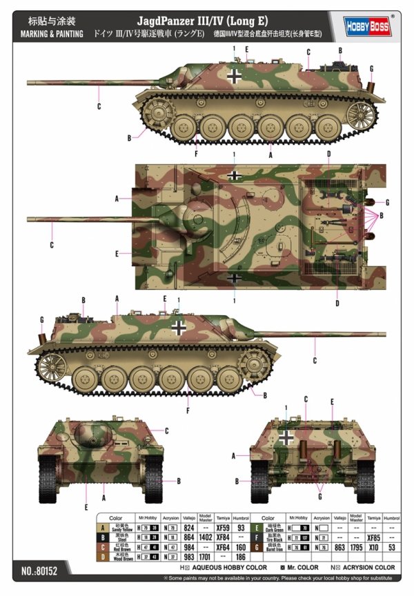 Hobby Boss 80152 JagdPanzer III/IV (Long E) 1/35