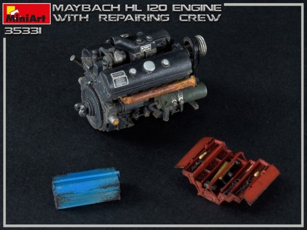 Miniart 35331 MAYBACH HL 120 ENGINE FOR PANZER III/IV FAMILY WITH REPAIR CREW 1/35